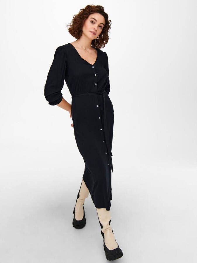 ONLY jurk ONLPRIME met plooien zwart