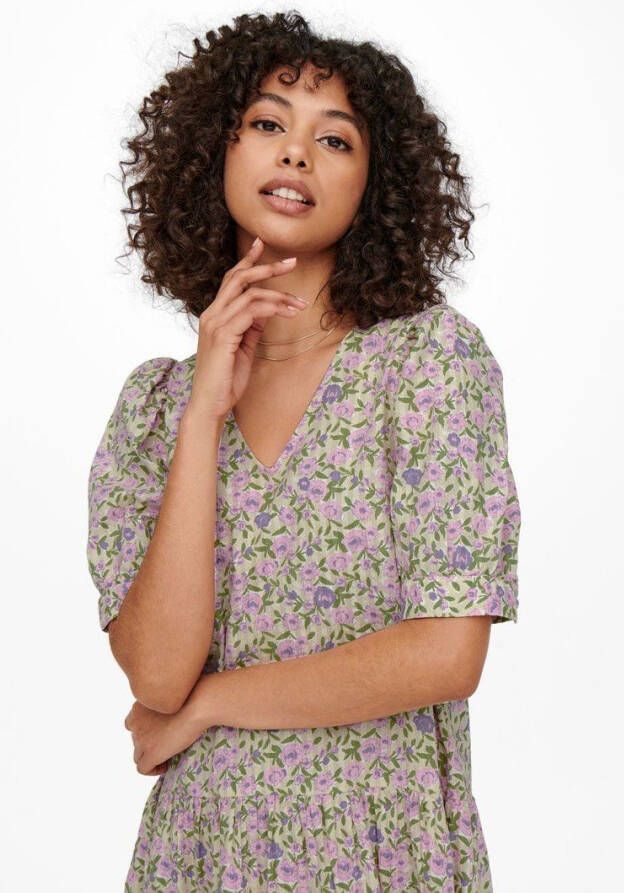 Only Jurk 2/4 mouwen peplum