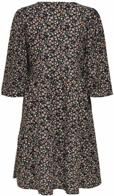 ONLY jurk ONLZILLE met all over print zwart