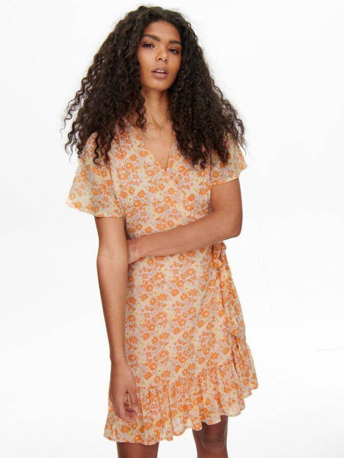 Only Jurk onlstar s/s wrap dress wvn