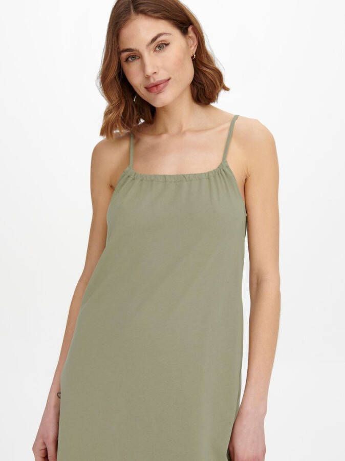 Only Maxi jurk effen gekleurd strap