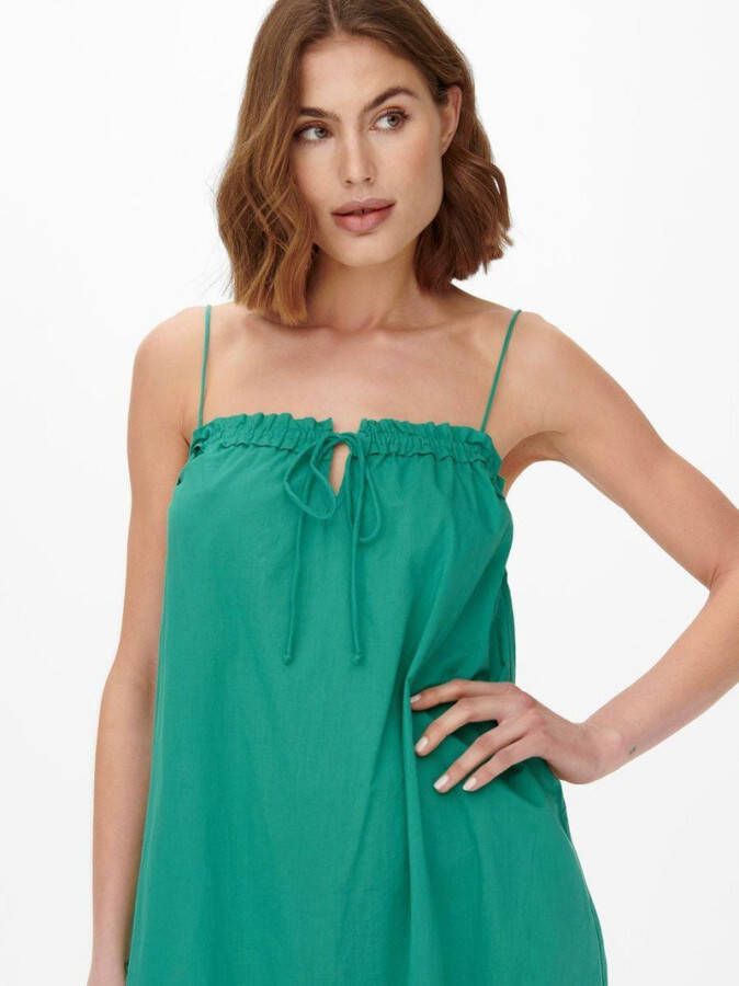 Only Maxi jurk ruches bandjes