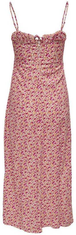 Only Midi jurk patroon bandjes