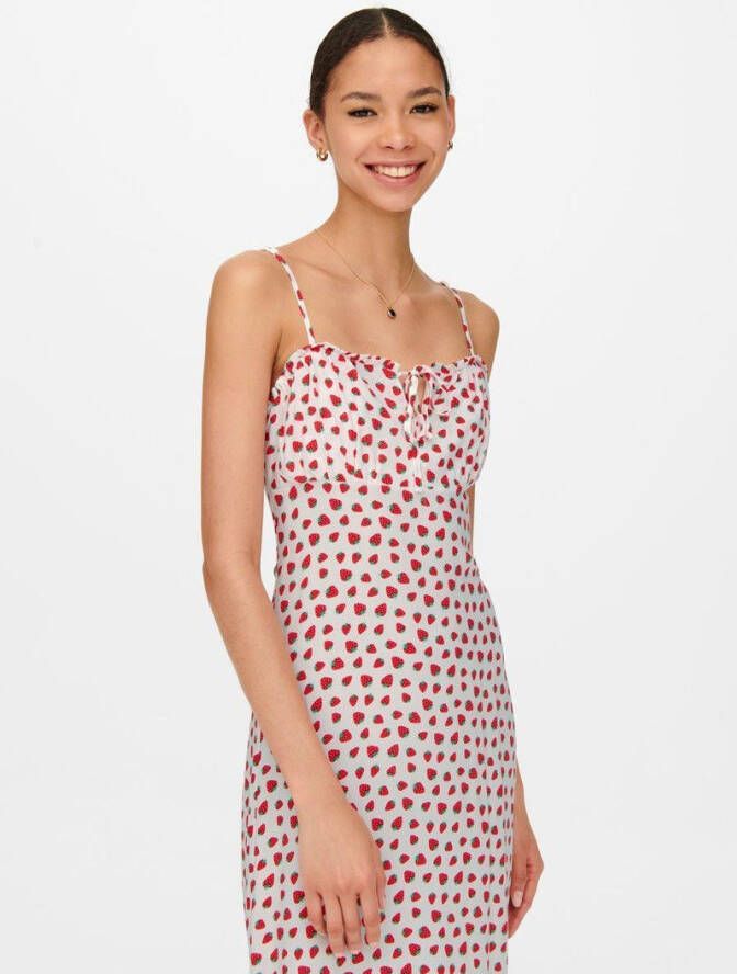 Only Midi jurk patroon bandjes