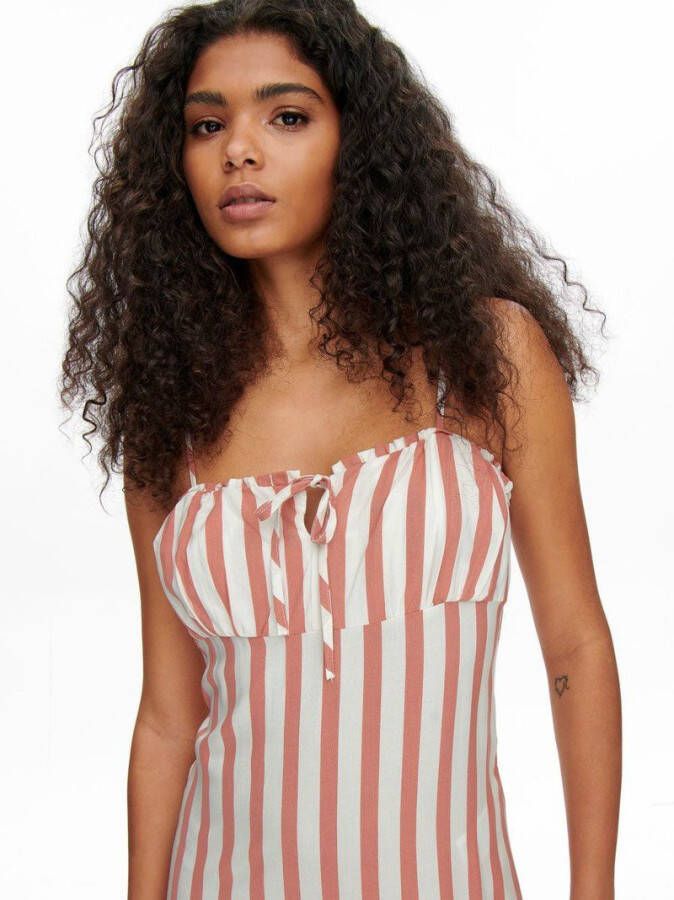 Only Midi jurk patroon bandjes