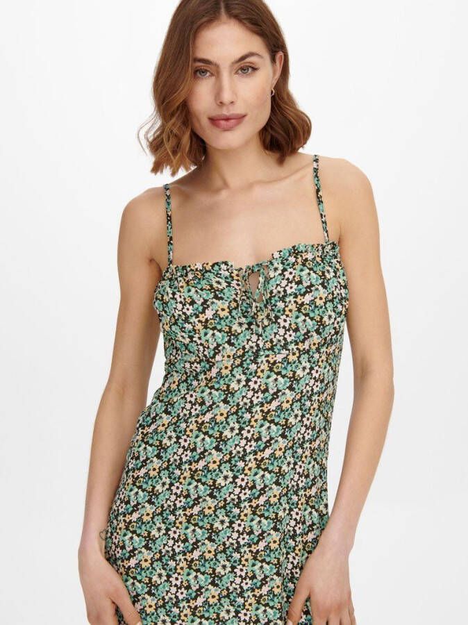 Only Midi jurk patroon bandjes