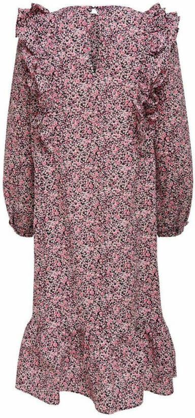Only Midi jurk ruche
