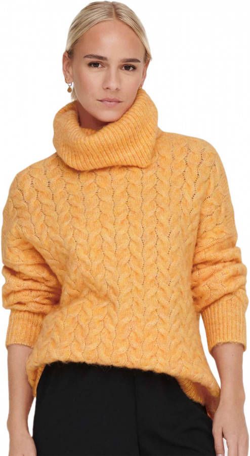 Only Trudy life l/s long rollneck knt apricot nectar