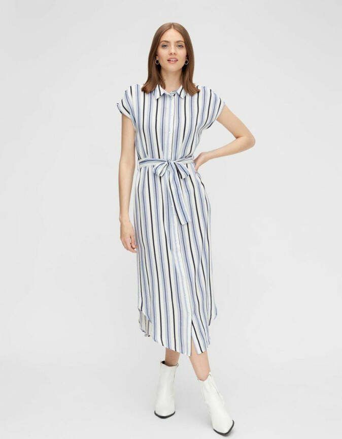 Pieces Blousejurk strikkoord midi