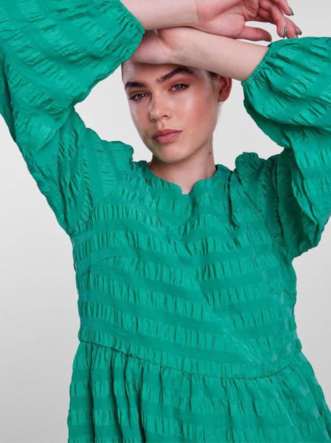 Pieces Simply Pcfelicia Ls Midi Dress D2d , Groen, Dames
