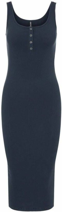 PIECES jurk met biologisch katoen blauw