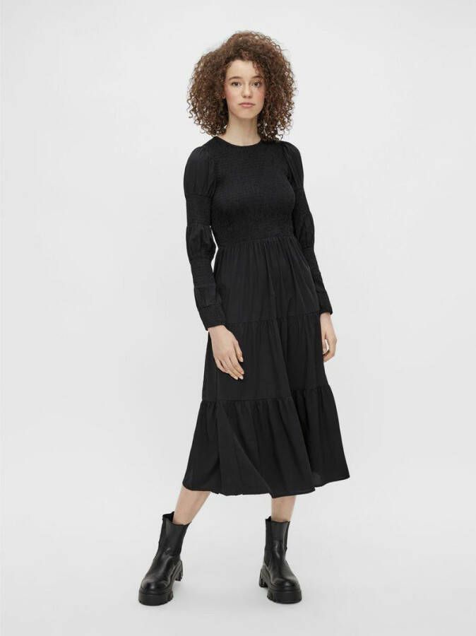 Pieces Midi jurk smok