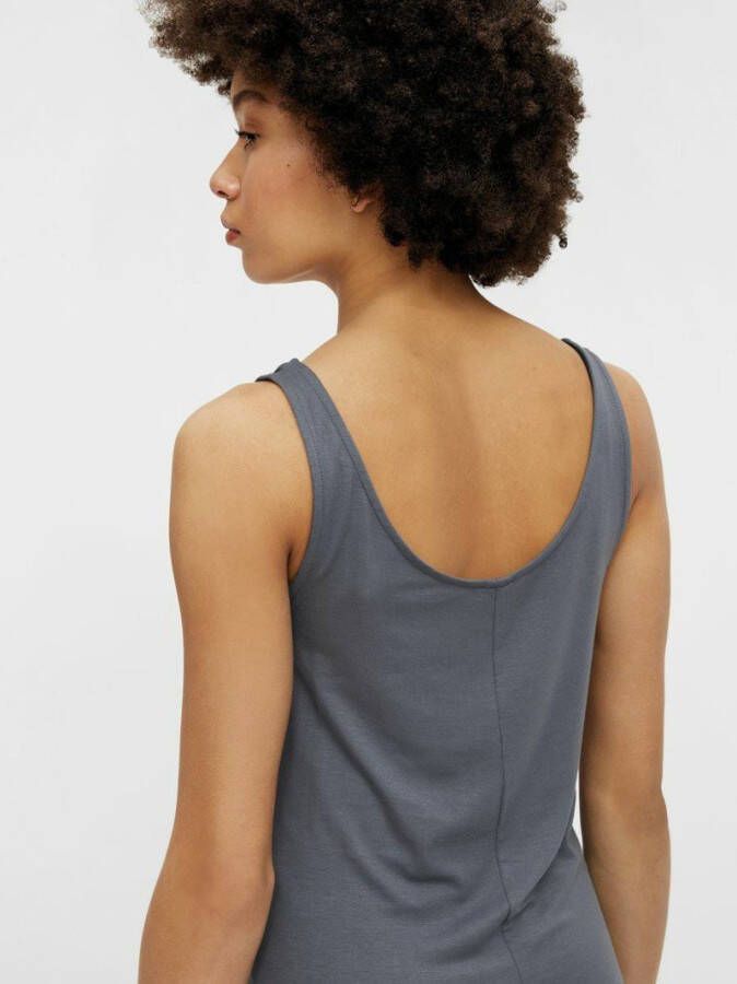 PIECES jurk PCKALLI MAXI TANK DRESS grijs