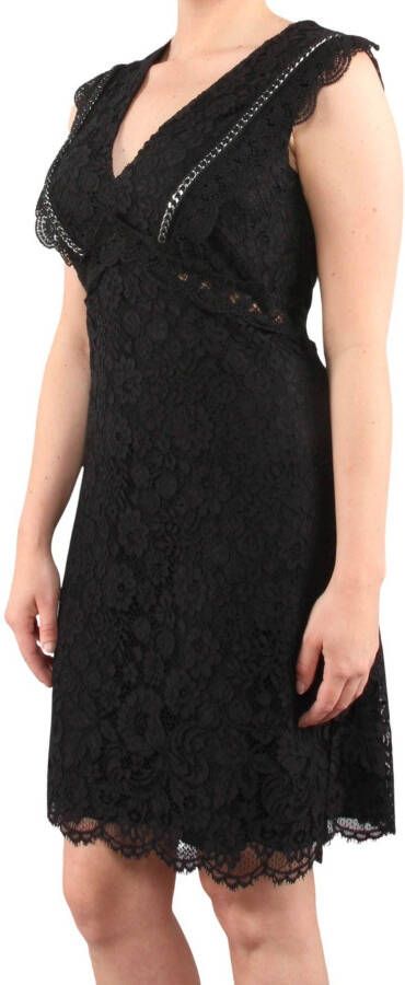 pinko Ninnnaria jurk bloemen kanten jurk , Zwart, Dames