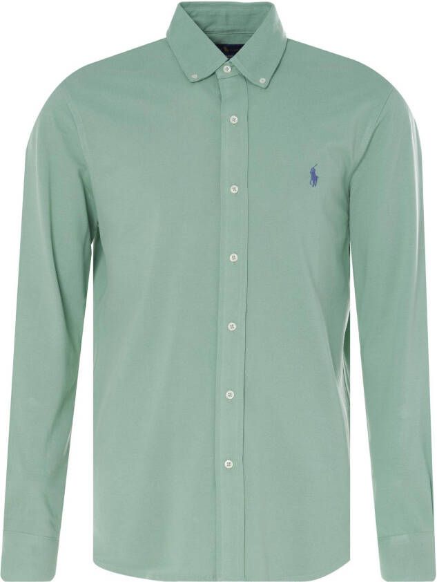 Ralph lauren overhemd lange mouw in piqué katoen