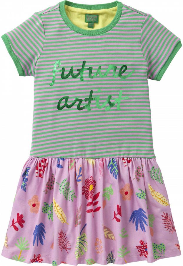 Room Seven Oilily Jersey jurkje roze met streep en artist print