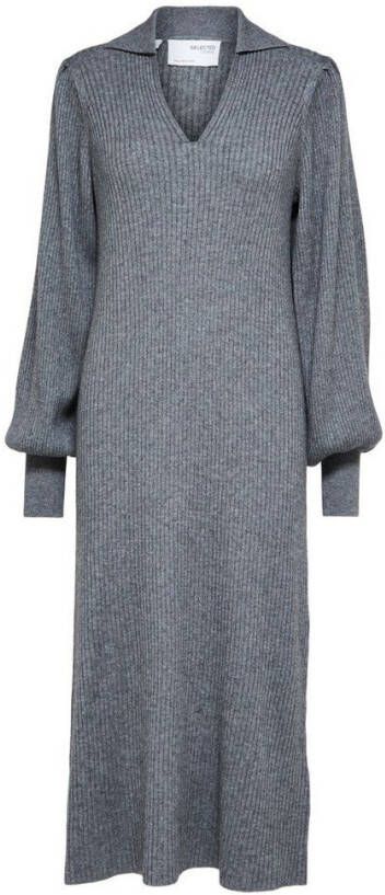 Selected Femme Gebreide jurk ballonmouwen