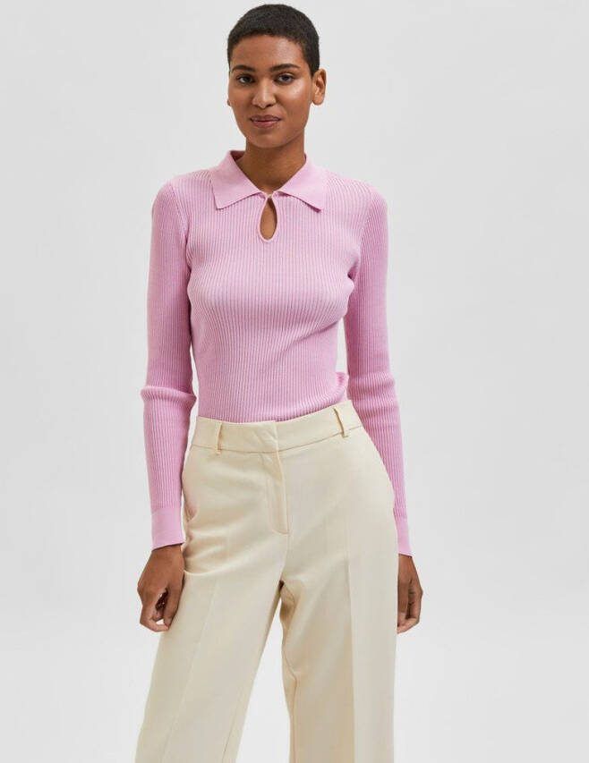 Selected Femme Gebreide top lange mouwen