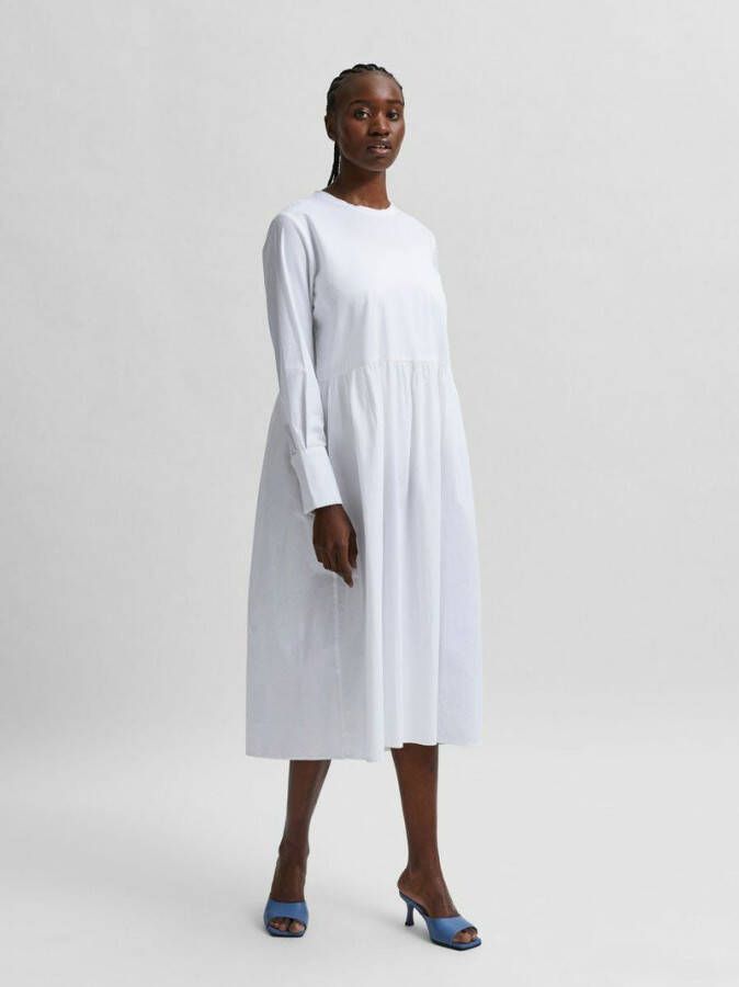 Selected Femme Jurk brede manchetten biologisch katoen