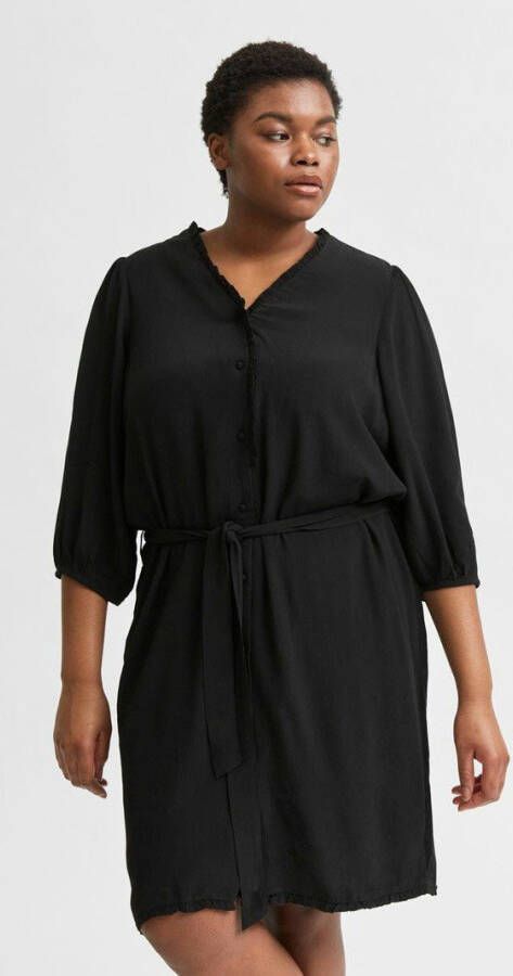 Selected Femme Jurk curve viscose ceintuur