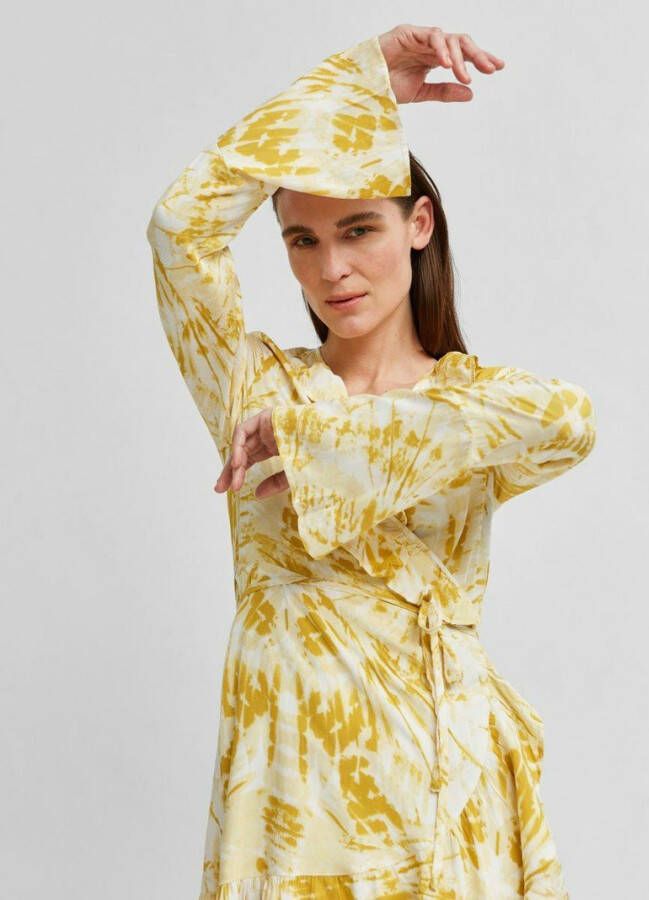 Selected Femme Jurk drew ruches overslag