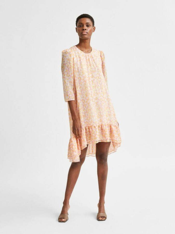 Selected Femme Jurk petite ruches bloemenprint