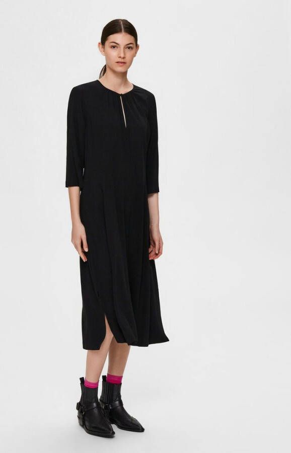 Selected Femme Midi jurk 3/4 mouw
