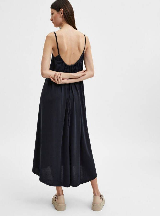 Selected Femme Zwarte Midi Jurk Slffinia Midi Strap Dress B