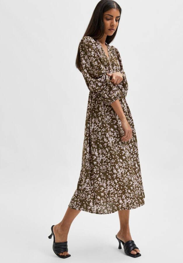 Selected Femme Midi jurk gebloemd