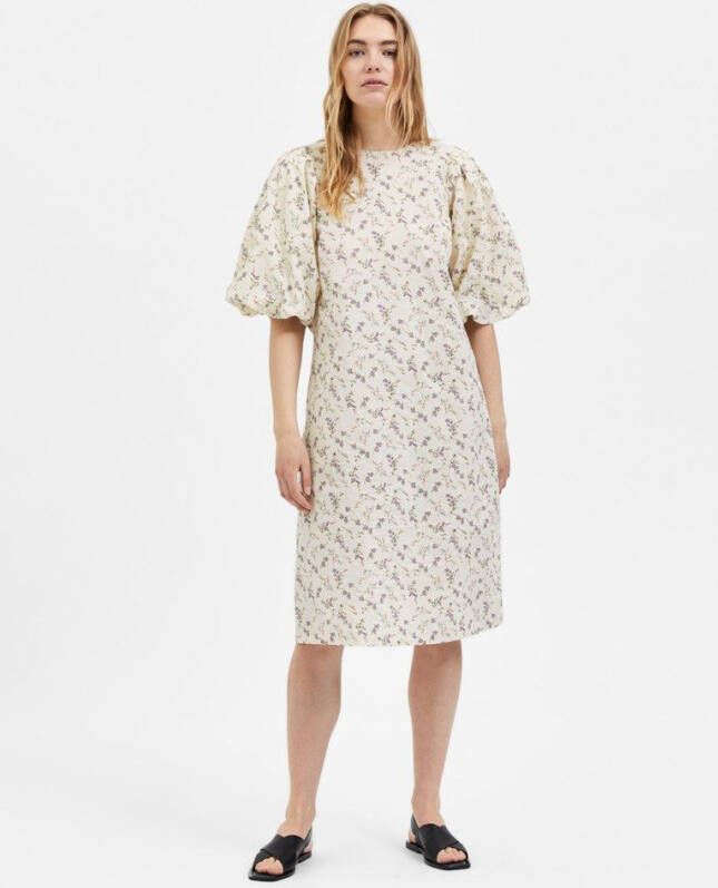 Selected Femme Midi jurk gebloemd