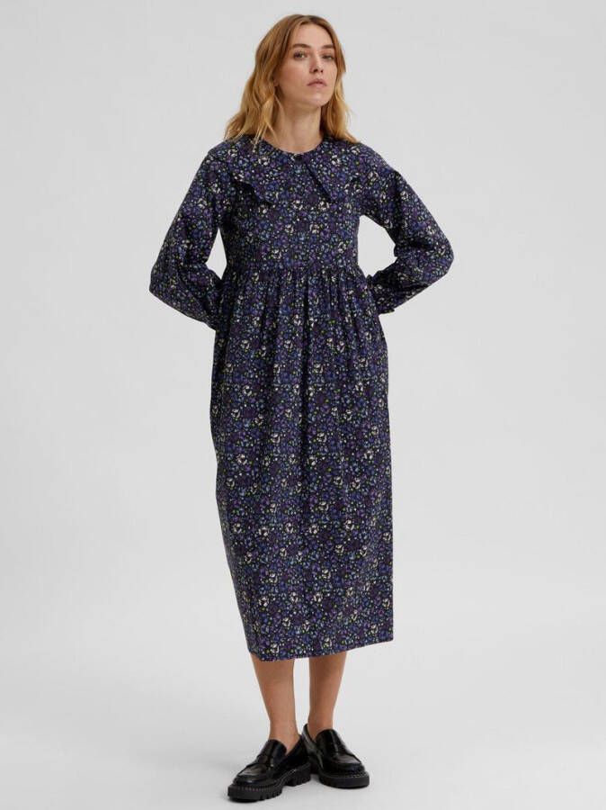 Selected Femme Midi jurk gebloemd