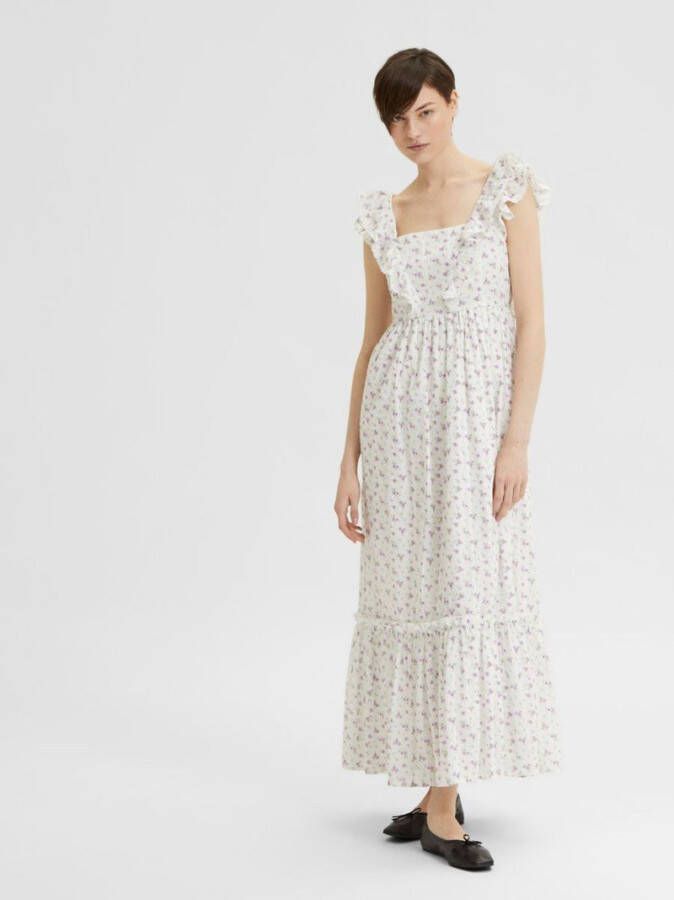 Selected Femme Midi jurk gebloemd