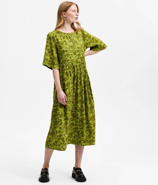 Selected Femme Midi jurk gebloemd
