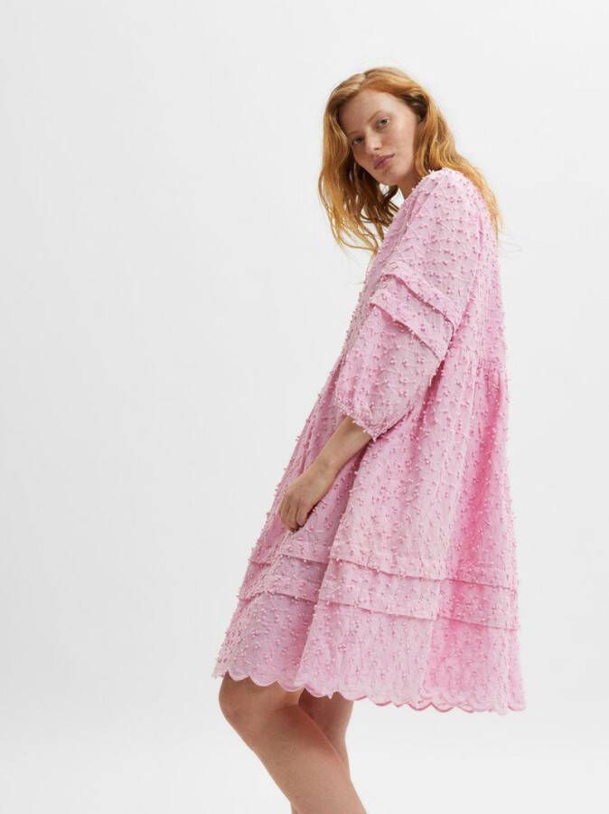 Selected Femme Midi jurk getextureerd