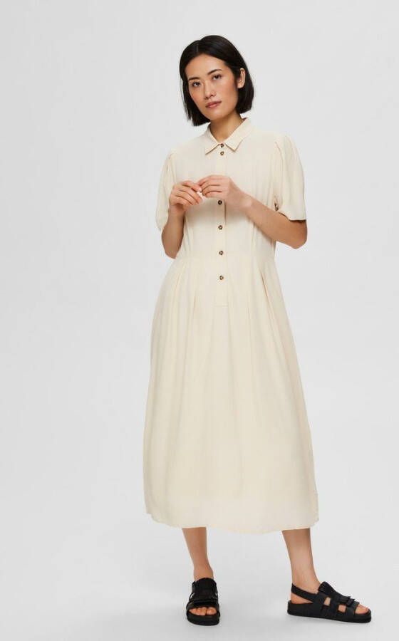 Selected Femme Midi jurk knopen
