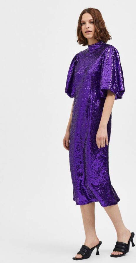 Selected Femme Midi jurk pailletten