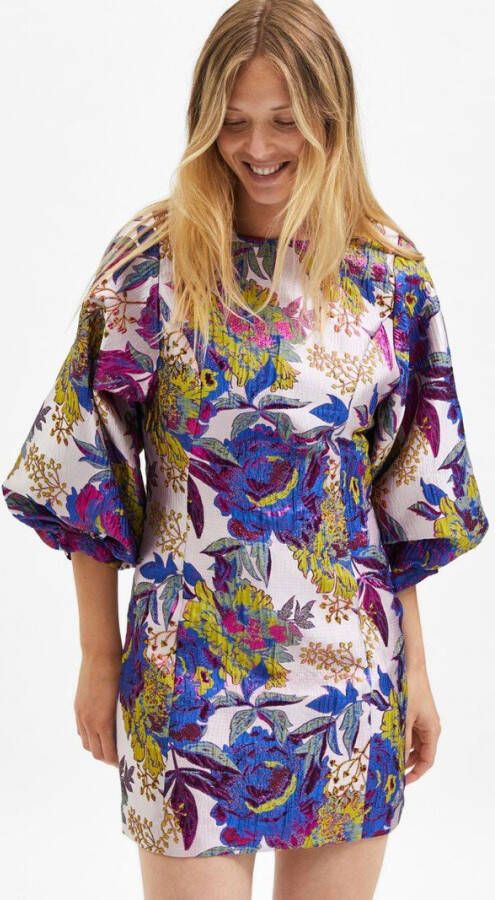 Selected Femme Mini jurk gebloemde jacquard