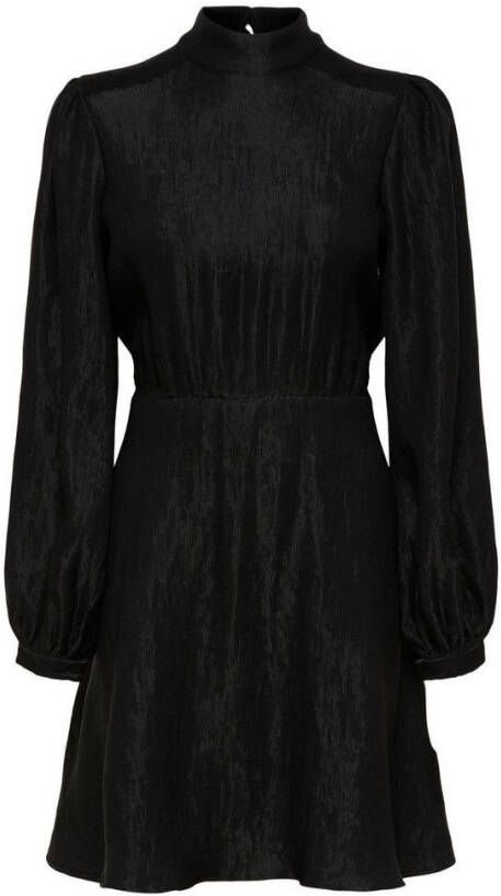 Selected Femme Madina mini jurk met structuur en pofmouwen