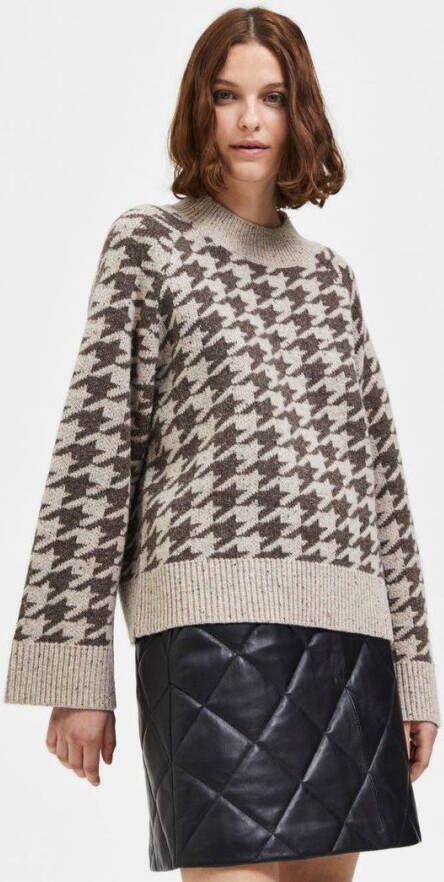 Selected Femme Sweater wolmix pied de poule