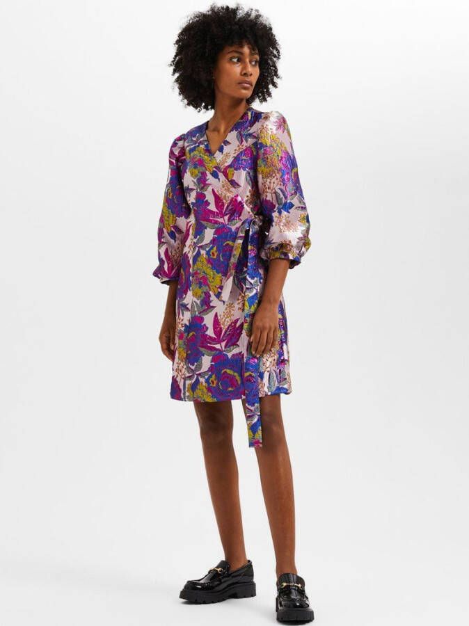 Selected Femme Wikkeljurk gebloemde jacquard
