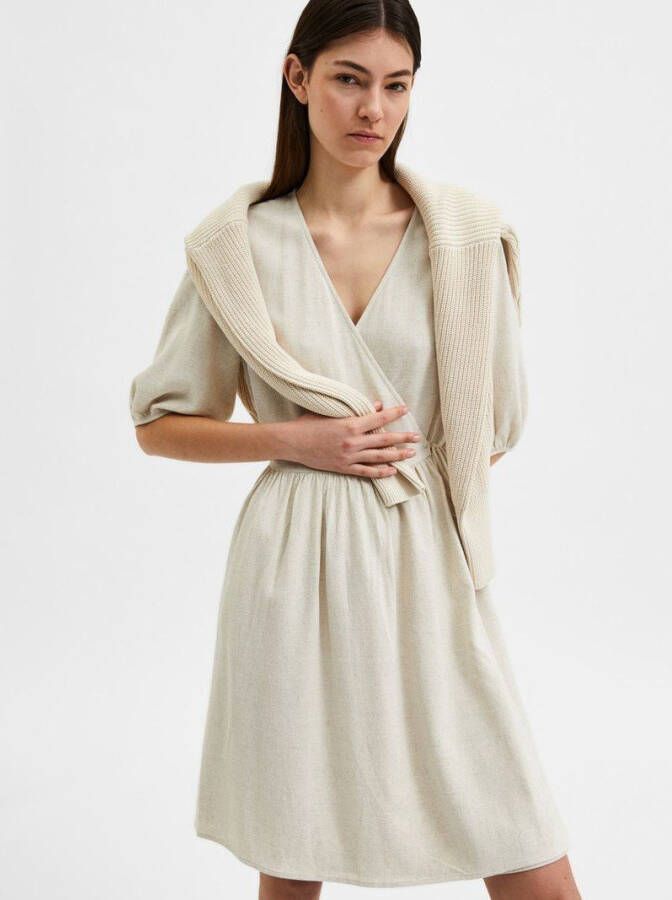 Selected Femme Wikkeljurk linnenmix