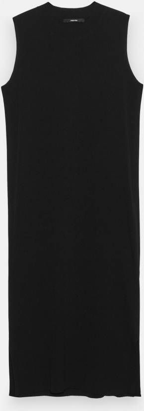 someday. someday Qobina ribgebreide midi jurk met opstaande kraag en split