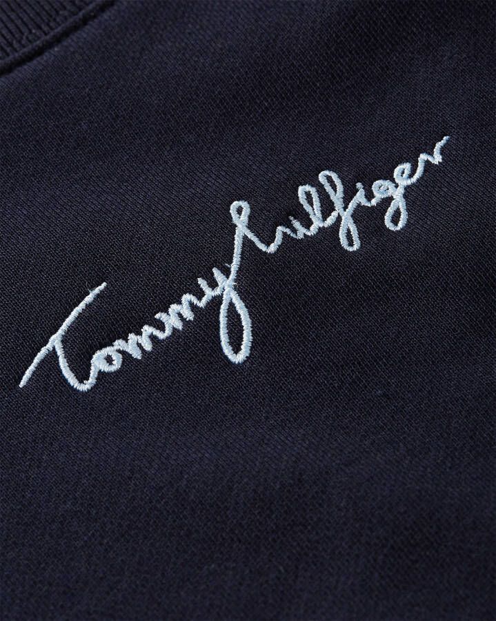 Tommy Hilfiger Jerseyjurk REGULAR GRAPHIC C NK SHORT DRESS met opschrift