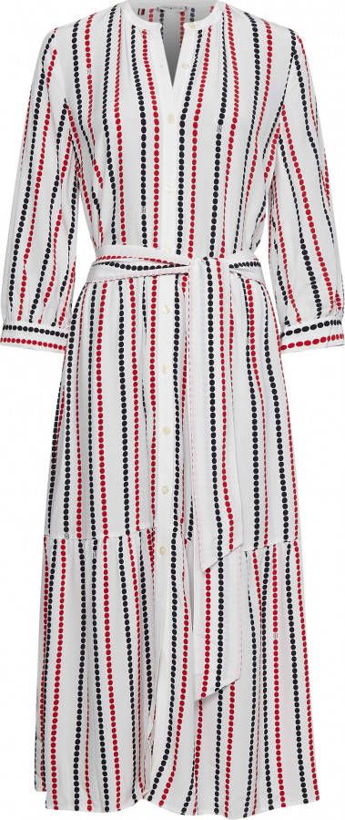 Tommy Hilfiger Jurk met overhemdkraag VISCOSE MIDI SHIRT DRESS 3/4 SLV met monogram