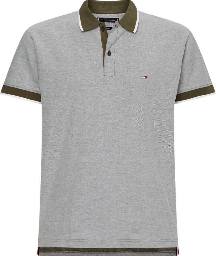 Tommy Hilfiger Polo cool oxford regular fit army green/white(mw0mw23954 0h7 )