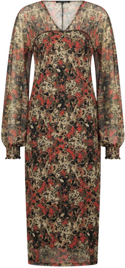 Tramontana Dress Print Browns , Bruin, Dames