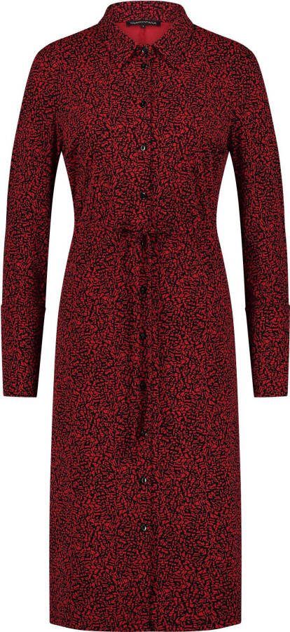 Tramontana Dress Print Reds , Rood, Dames
