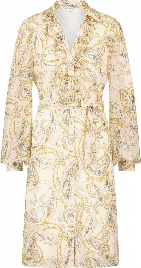 Tramontana C02 03 501 Paisley Print Jurk , Geel, Dames