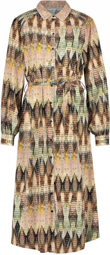Tramontana blousejurk met all over print en ceintuur multicolor