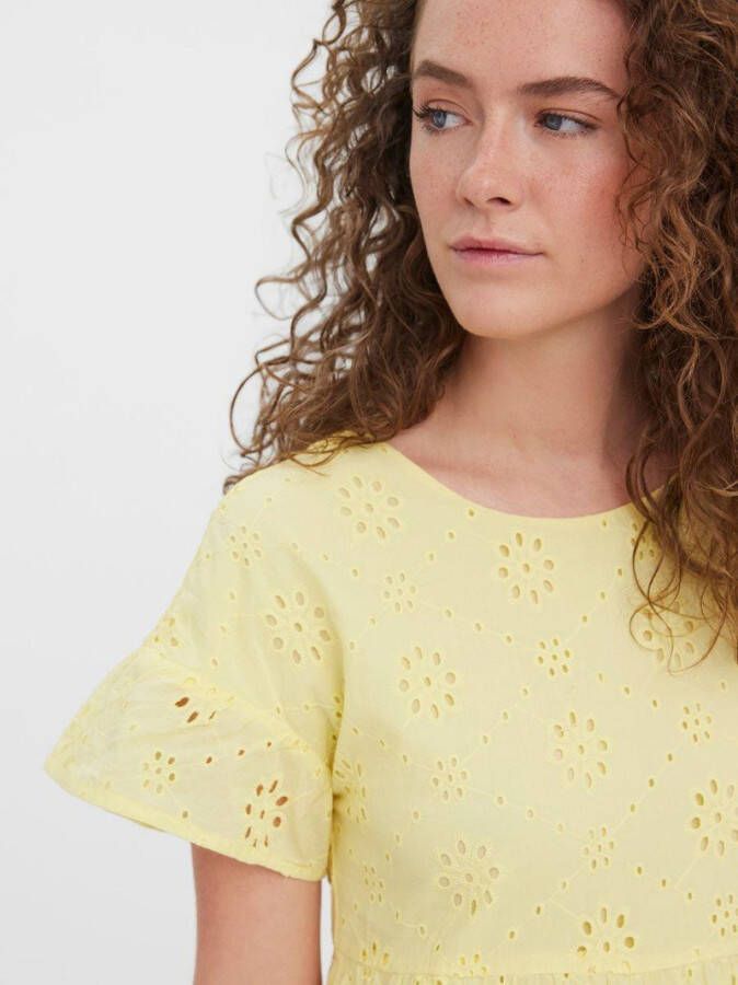 Vero Moda Jurk met korte mouwen broderie anglaise
